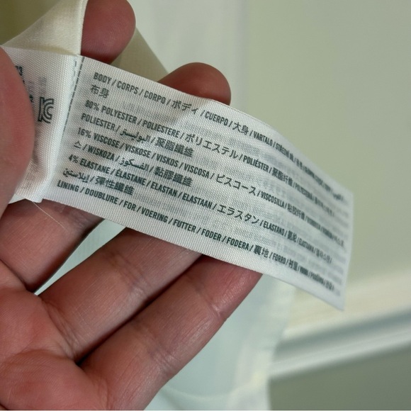 Abercrombie & Fitch Ivory Strapless Tailored Midi Dress Size Small - Picture 8 of 8